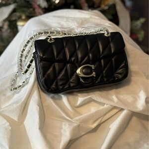 Black Quilted Leather Shoulder Bag